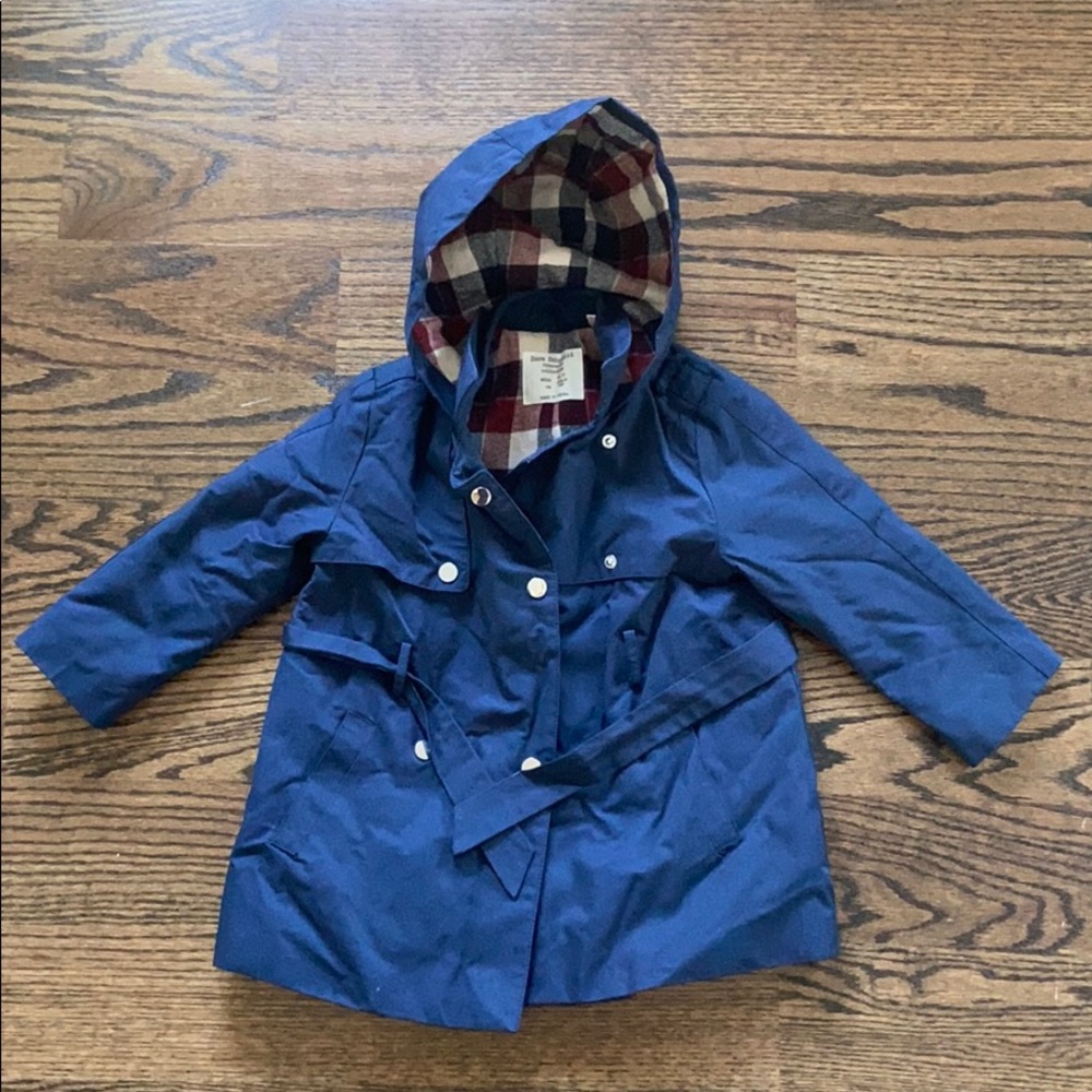 Zara Baby Girl Navy Trench Coat